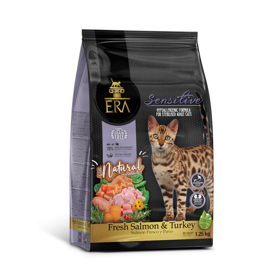 ERA Sensitive Salmón y Pavo pienso para gatos