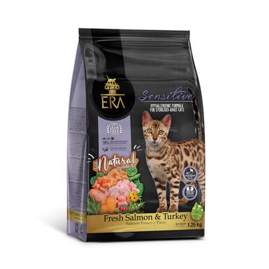 Era Sensitive Salmón y Pavo pienso para gatos