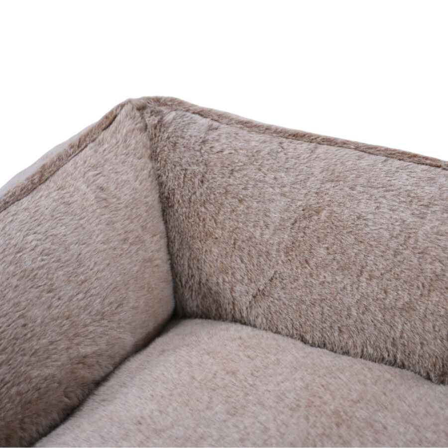 Leeby cama suave gris oscuro para perros thumbnail