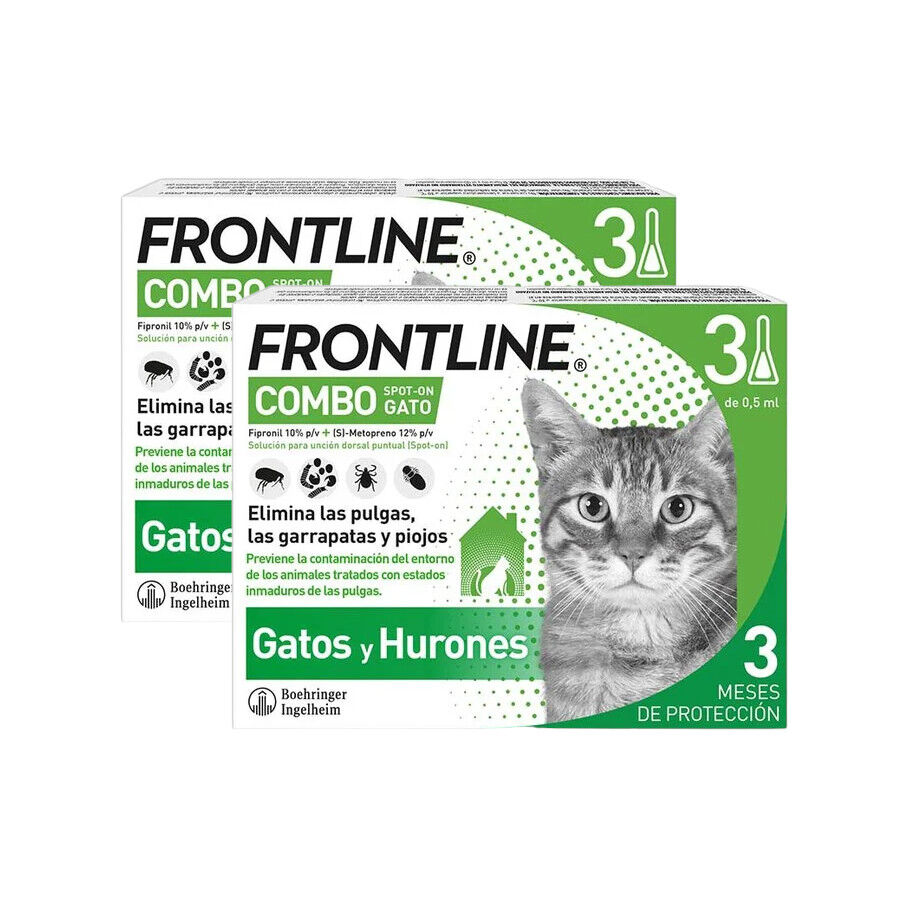 Frontline Combo Pipetas Antiparasitarias para gatos y hurones