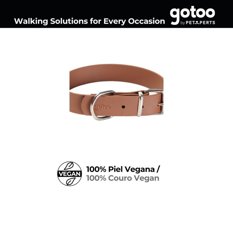 Gotoo Collar Biothane marrón para perros thumbnail