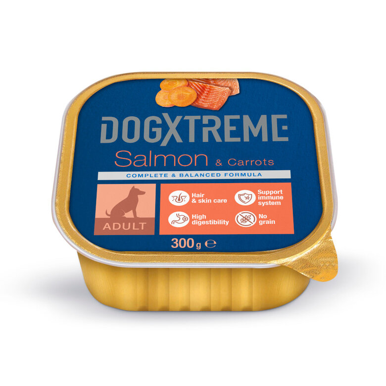 300 g Dogxtreme Adult Salmón y Zanahorias tarrina para perros,  Imagen numero 1 300 g Dogxtreme Adult Salmón y Zanahorias tarrina para perros, , large Imagen numero 1