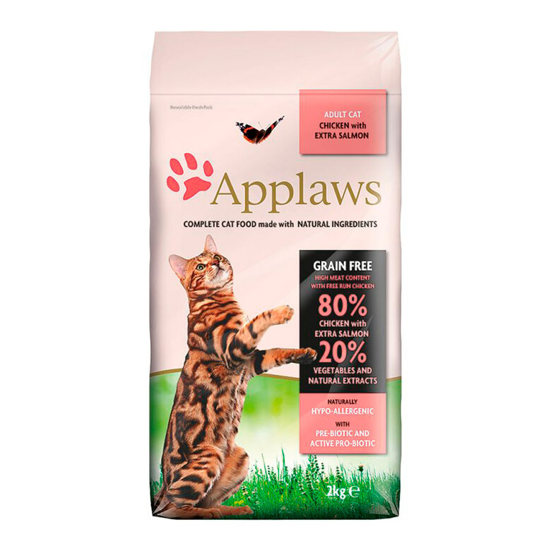 Applaws Adult Grain Free Salmón y Pollo pienso para gatos, , large image number null