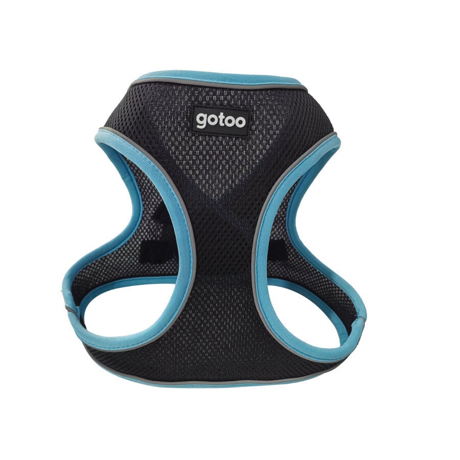 Gotoo Arn&eacute;s ajustable de malla turquesa/negro para perros, , large Imagen numero 1