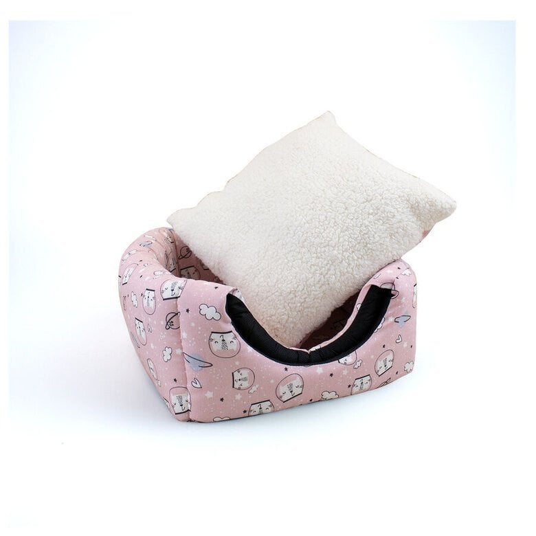 Leeby Cama Cueva Estampado Cómic Rosa para gatos,  Imagen numero 3 Leeby Cama Cueva Estampado Cómic Rosa para gatos, , large Imagen numero 3