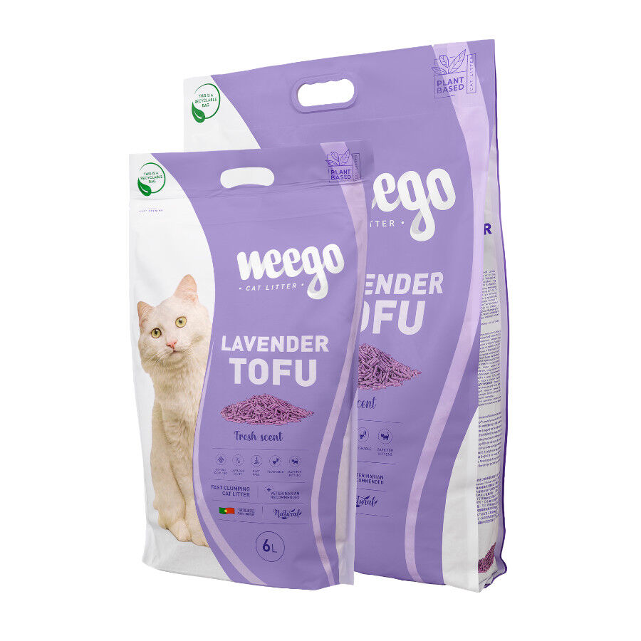 6 L Weego Lavender Tofu Arena aglomerante para gatos, , large Imagen numero 2