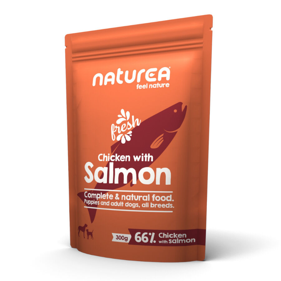 Naturea Pollo y Salmón sobre para perros