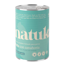 Natuka Comida Húmeda Lata Pollo y Zanahorias para perros