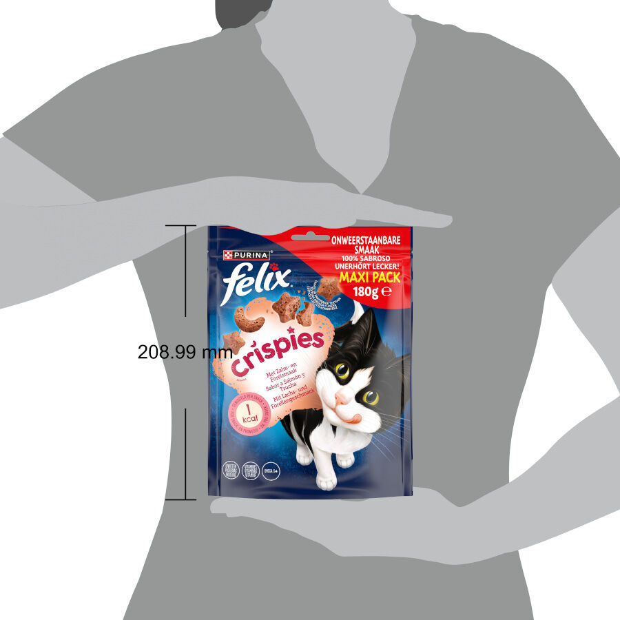 Felix Crispies Bocaditos de Salmón y Trucha Maxi para gatos thumbnail
