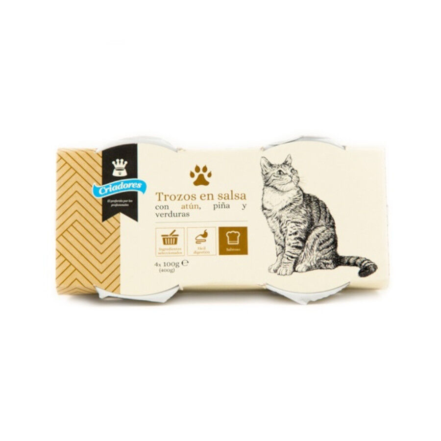 4 latas x 100 g Criadores At&uacute;n Lata para gatos - Pack, , large Imagen numero 1