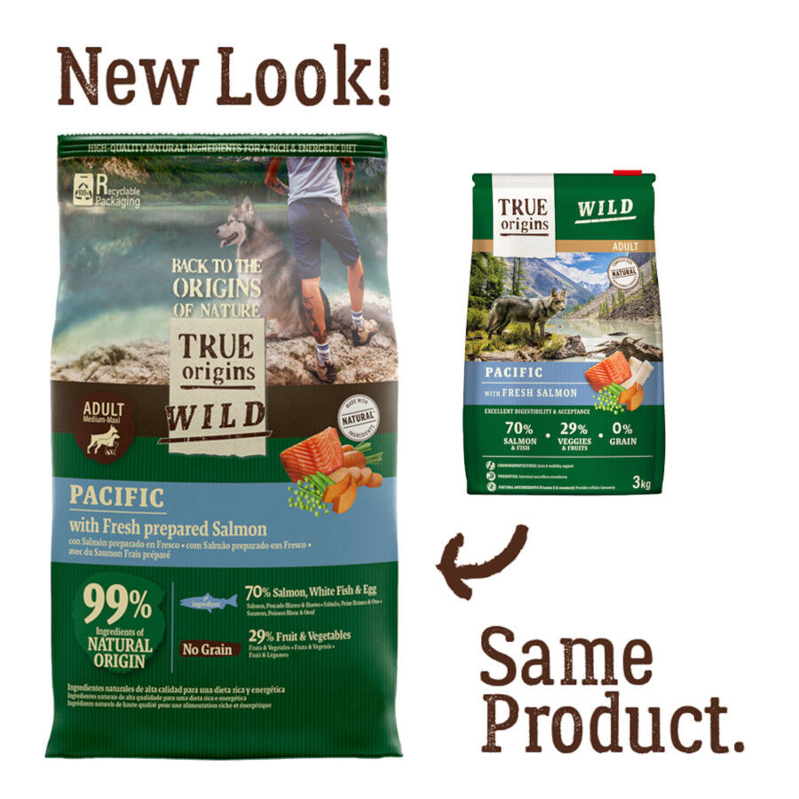 True Origins Wild Adult Pacific Salmón pienso para perros thumbnail