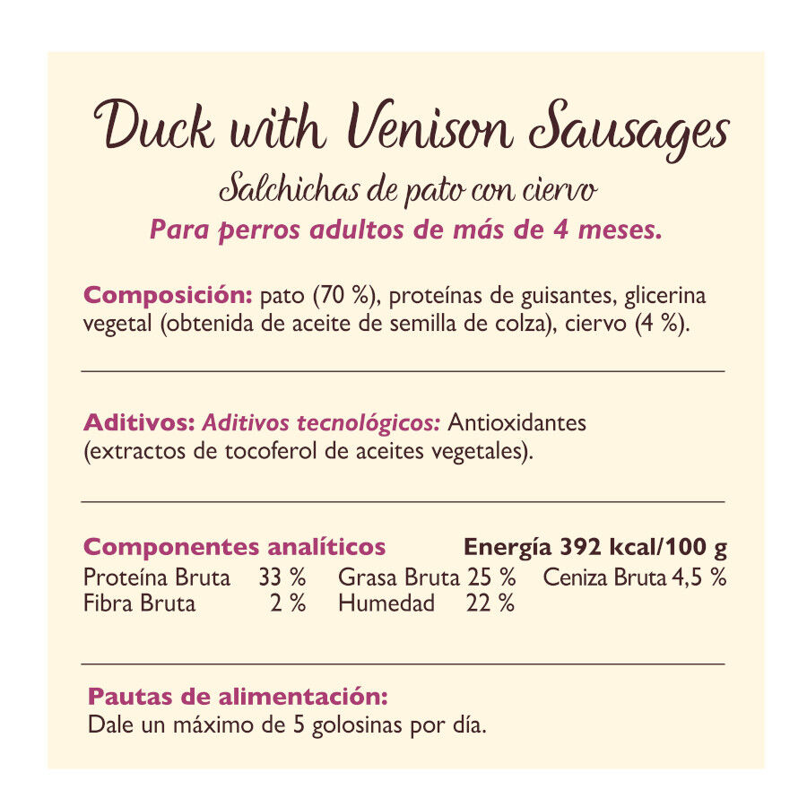 Lily&#039;s Kitchen Salchichas Mini Pato y Venado para perros thumbnail