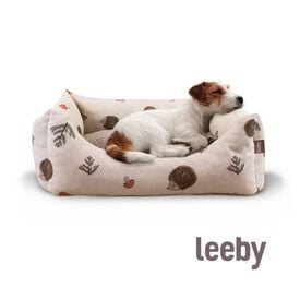 Leeby Cuna Desenfundable Blanco con Erizos para perros
