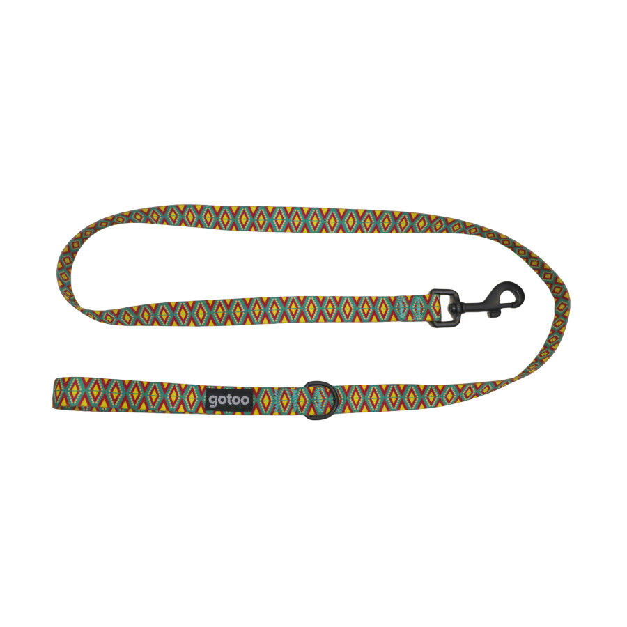 Gotoo Correa estampado geom&eacute;trico para perros, , large Imagen numero 1