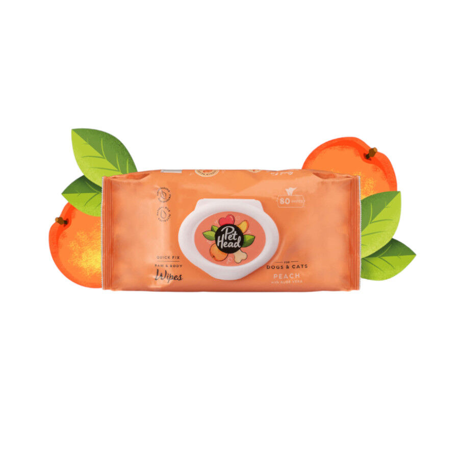 Pet Head toallitas h&uacute;medas de melocot&oacute;n para perros, , large Imagen numero 1