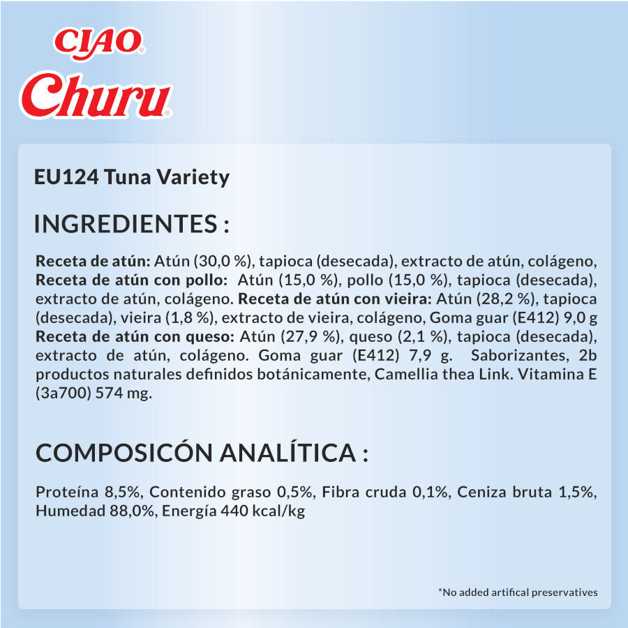 20 sobres x 14 g Churu Variedades de At&uacute;n Snack L&iacute;quido para gatos, , large Imagen numero 7