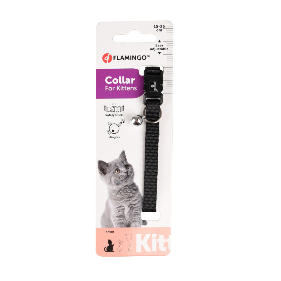 Flamingo Collar Ziggi Negro para gatitos, , large Imagen numero 2