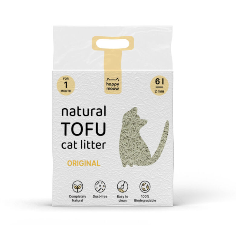 Happy Meow Natural Tofu Aglomerantre Original para gatos thumbnail