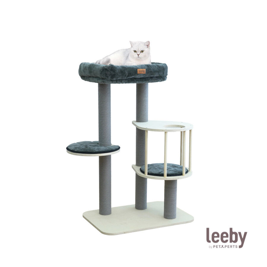 Leeby Cloud Collection torre rascador con cama para gatos thumbnail