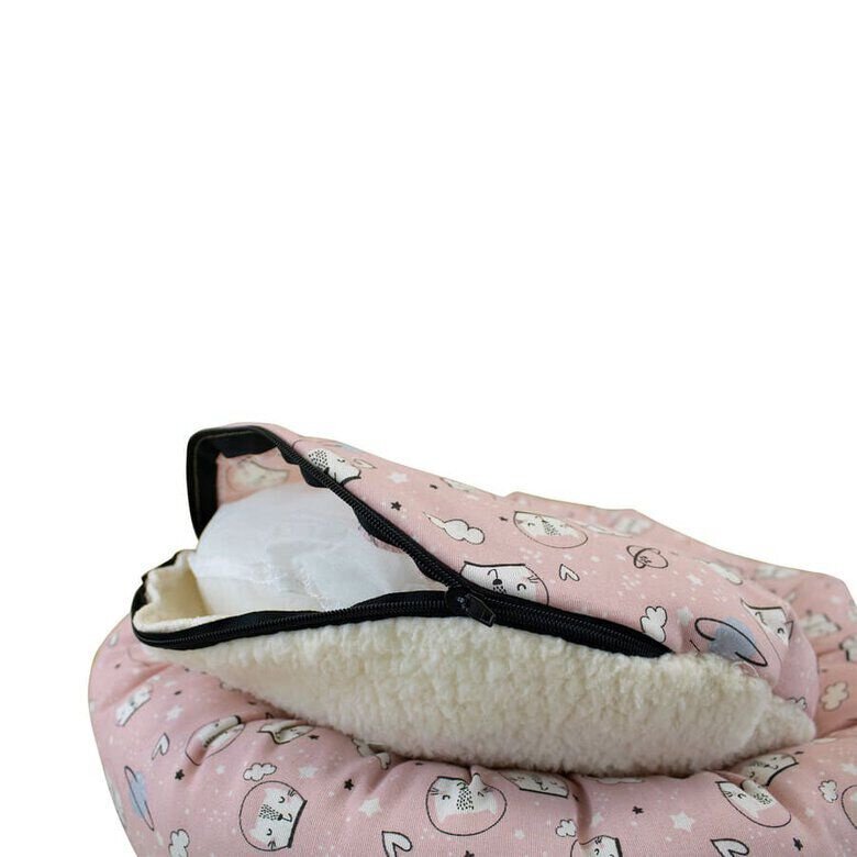 Leeby Cama Donut Antideslizante Estampado Comic Rosa para gatos,  Imagen numero 3 Leeby Cama Donut Antideslizante Estampado Comic Rosa para gatos, , large Imagen numero 3
