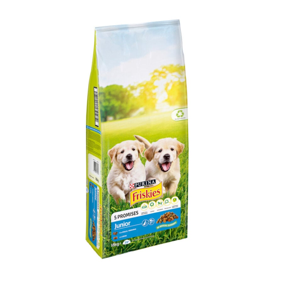 18 kg Friskies Junior Pollo y Verduras pienso para perros, , large Imagen numero 1