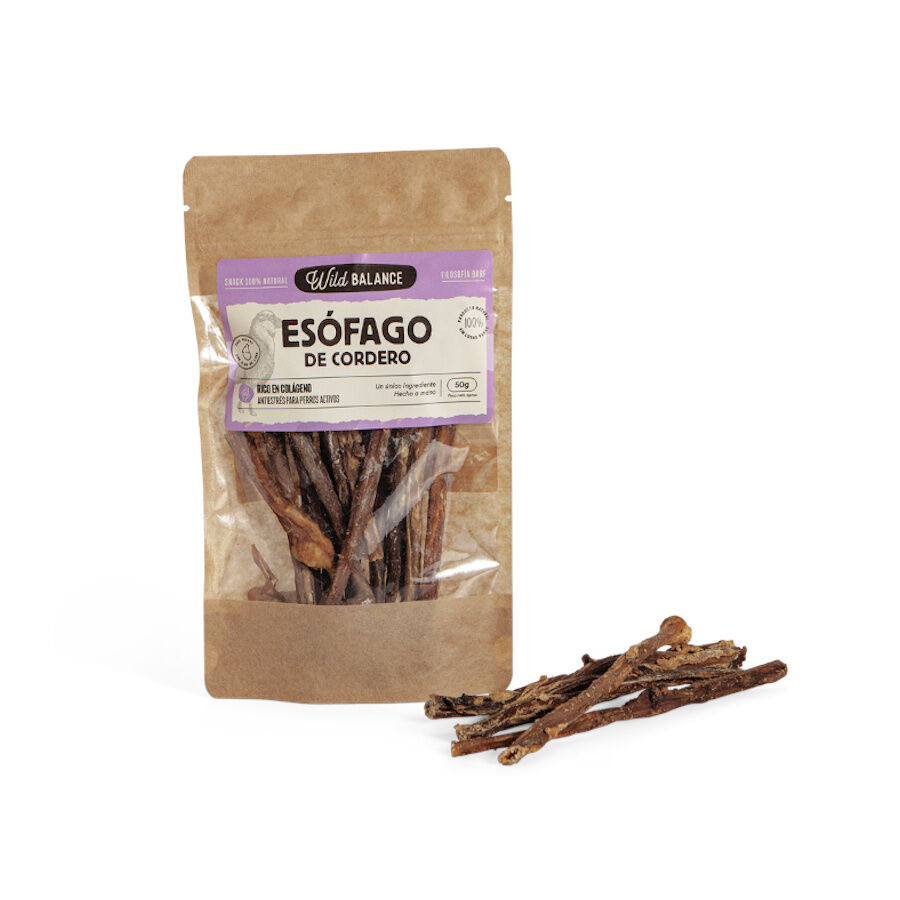 50 g Wild Balance Es&oacute;fago de Cordero para perros, , large Imagen numero 1