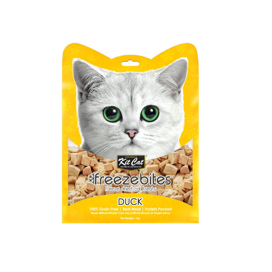Kit Cat FreezeBites Pato Snack Liofilizado para gatos, , large Imagen numero 1