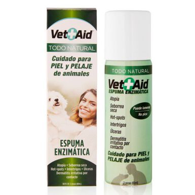 Vet+Aid Espuma enzimática cuidado de la piel para perros