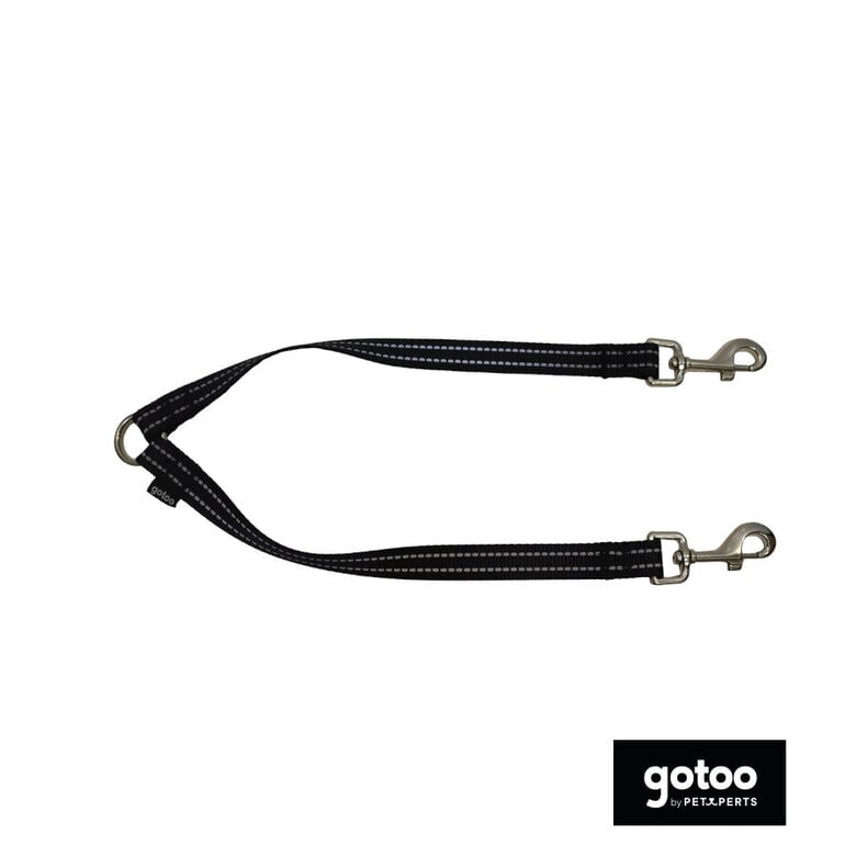 Gotoo Correa doble de nylon negra para perros,  Imagen numero 2 Gotoo Correa doble de nylon negra para perros, , large Imagen numero 2