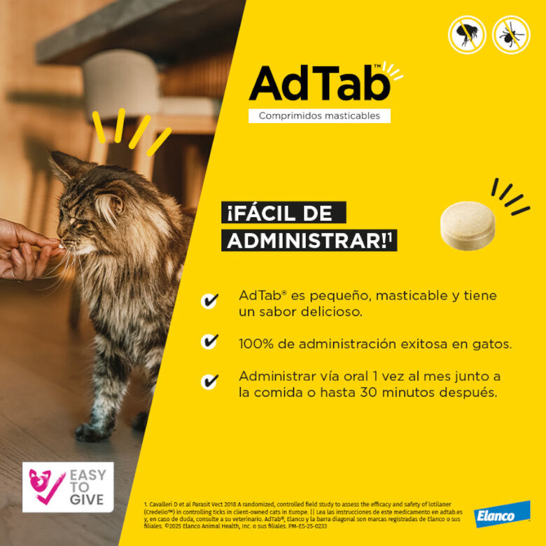 AdTab Comprimidos Masticables Antiparasitarios para gatos thumbnail