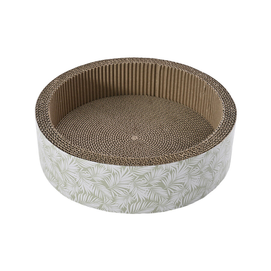 Leeby Domingo cama rascador de cartón con estampado para gatos