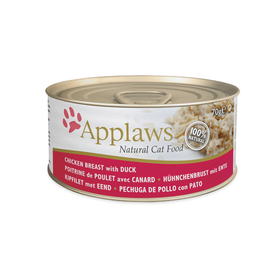 Applaws Pollo y Pato en caldo lata para gatos thumbnail