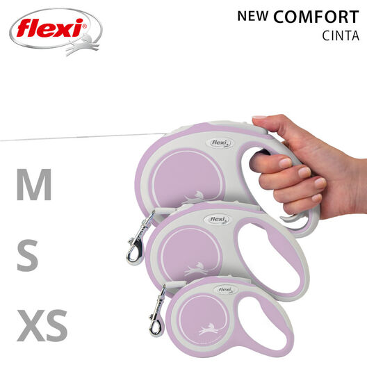 Correa extensible, Flexi Confort Rosa cordón