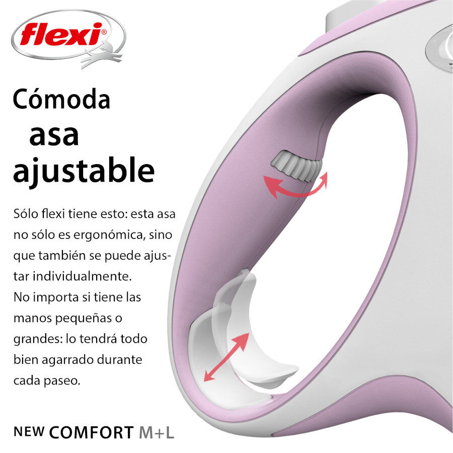 Flexi New Comfort Correa Extensible Rosa para perros, , large Imagen numero 4