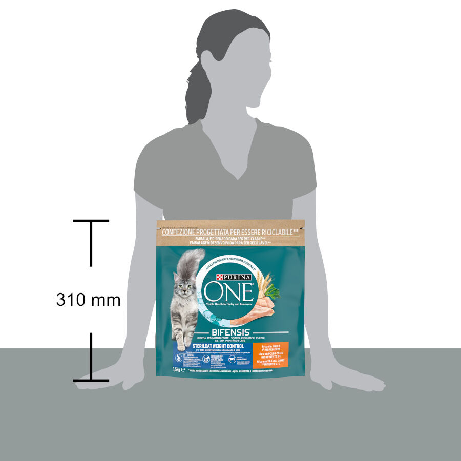 One Bifensis Esterilizado Control de Peso Pollo pienso para gatos thumbnail