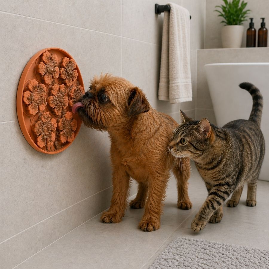 Leeby Alfombrilla de Lamer Forma Flor para perros y gatos, , large Imagen numero 1