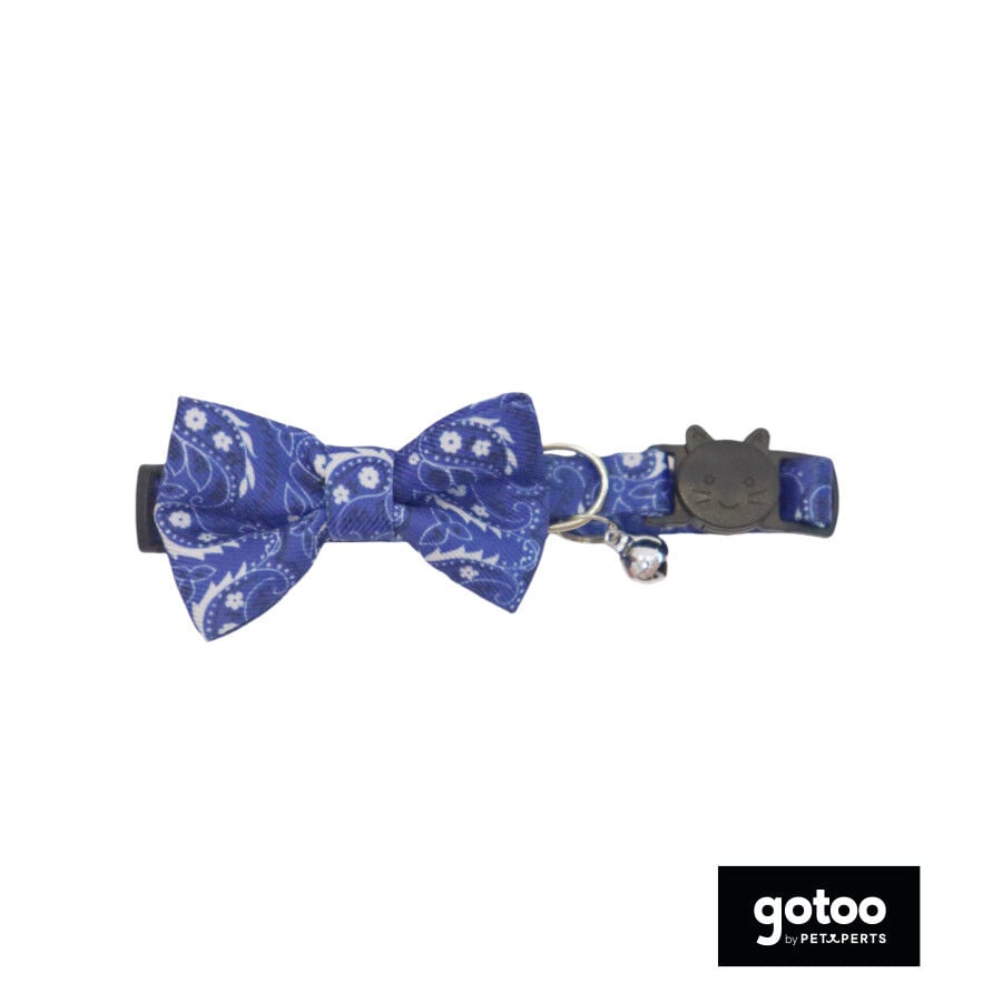 Gotoo Collar azul con cascabel extraíble para gatos thumbnail