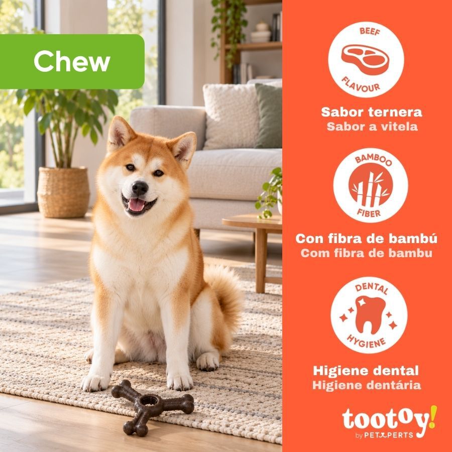 Tootoy! Chew Hueso Bisonte Juguete para perros, , large Imagen numero 4