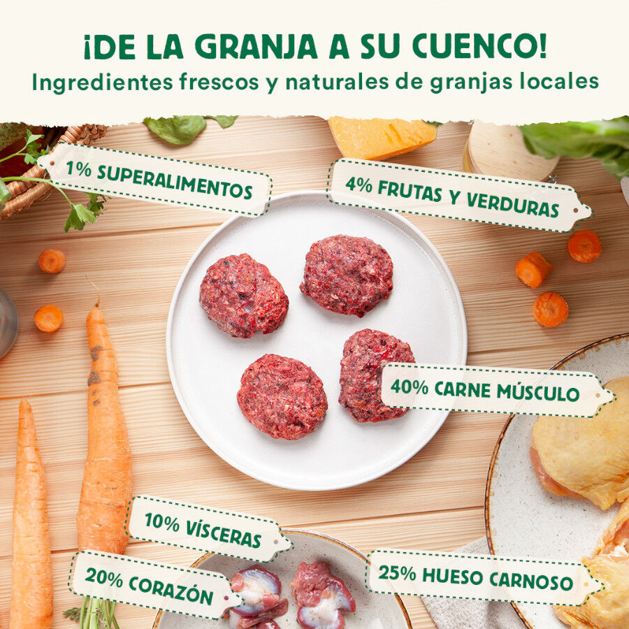 Wild Balance Menú Barf pollo con verduras comida congelada para gatos thumbnail