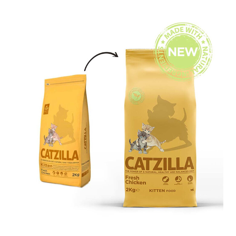 Catzilla Kitten Pollo pienso para gatos, , large image number null