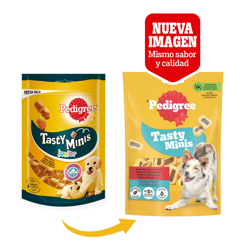 Pedigree Tasty Mini Snacks Sabor Buey y Ave para Perros thumbnail