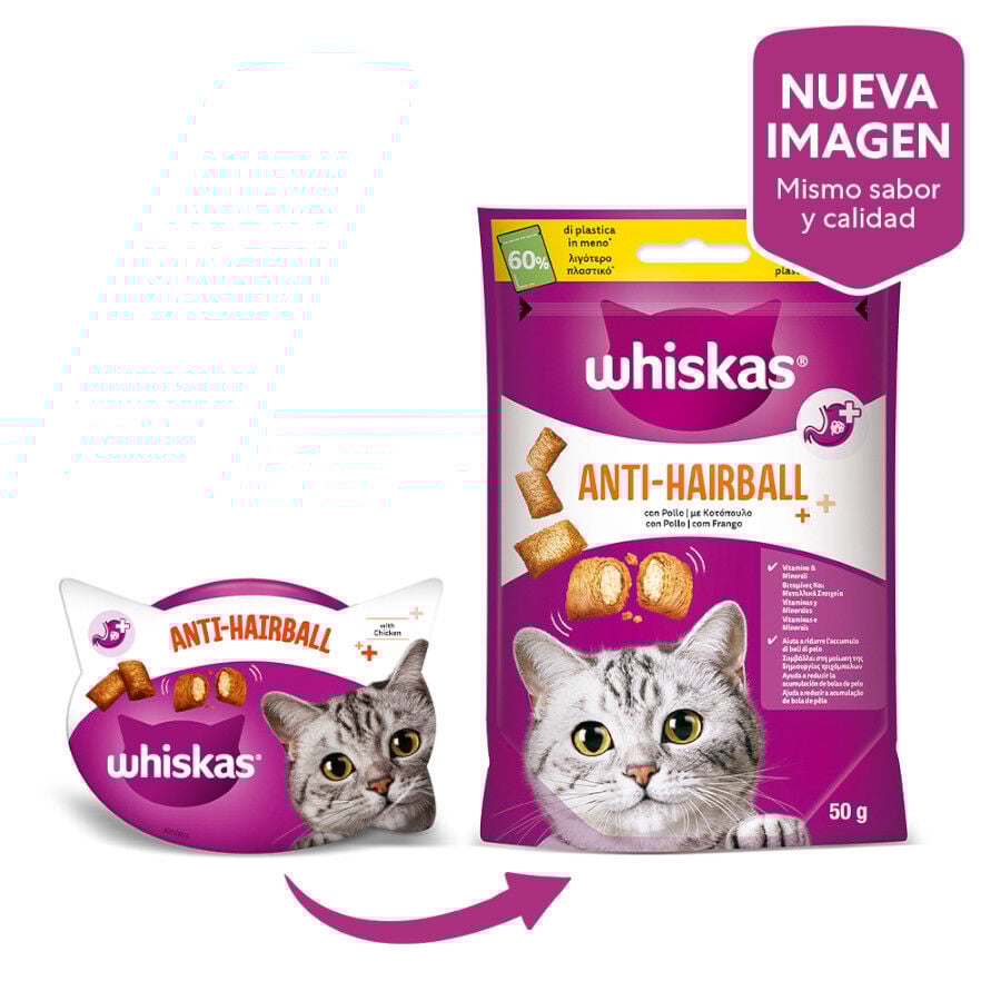Whiskas Anti-Hairball Snacks para Gatos thumbnail