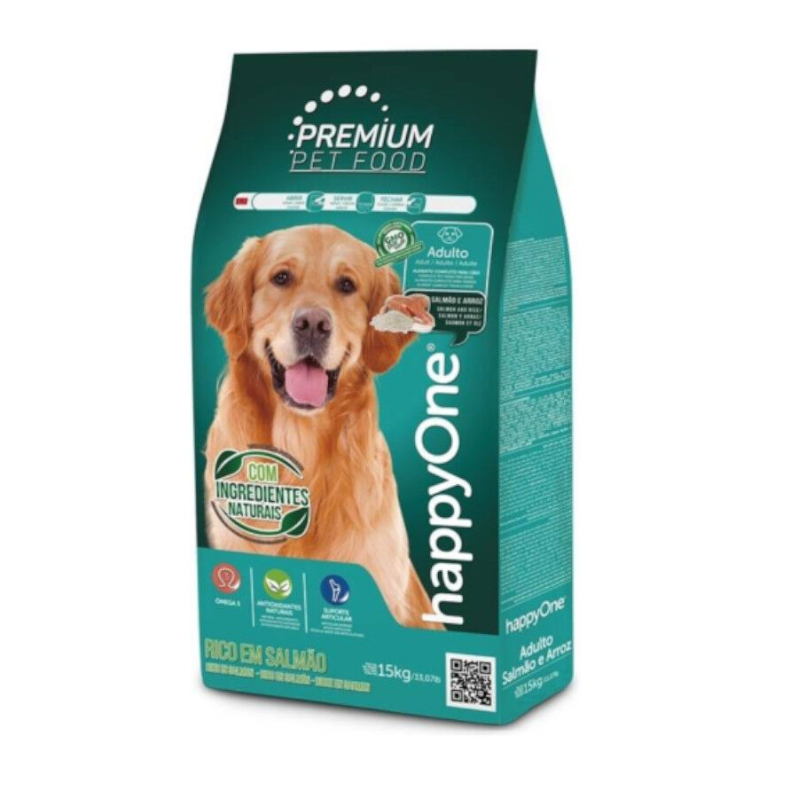 happyOne Premium Adult Salmón y Arroz pienso para perros