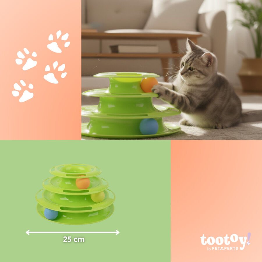 Tootoy! Torre de Pelotas interactivas para gatos, , large Imagen numero 4