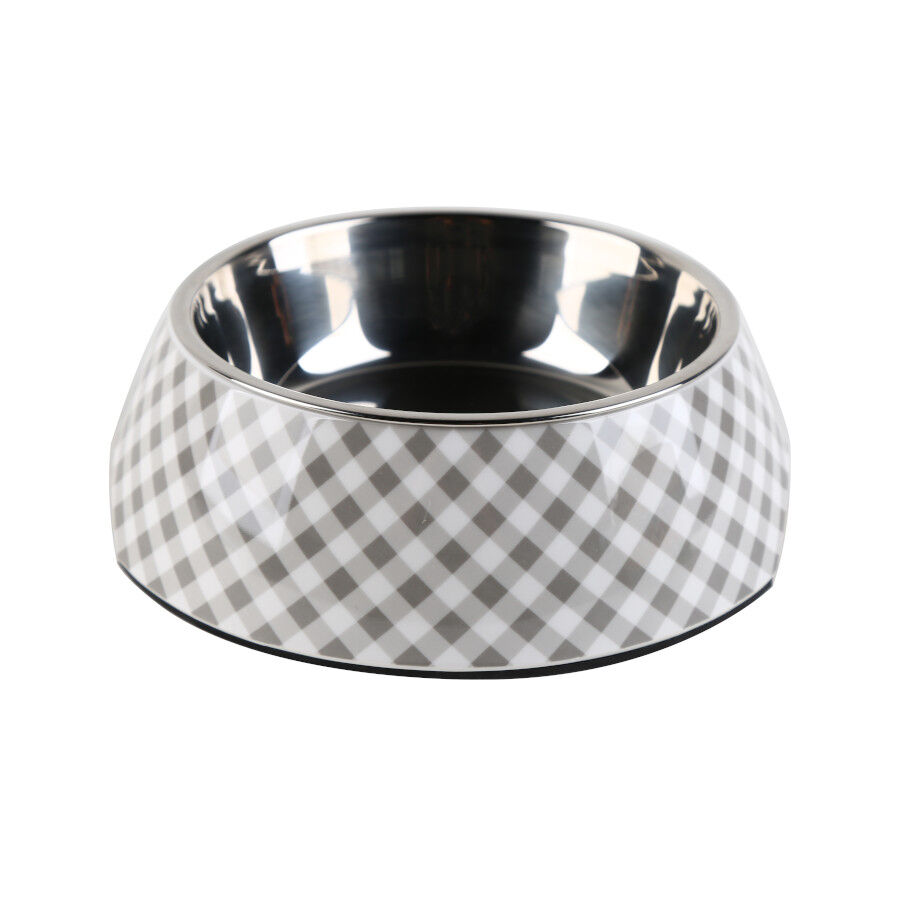 Leeby comedero acero inoxidable vichy para perros thumbnail