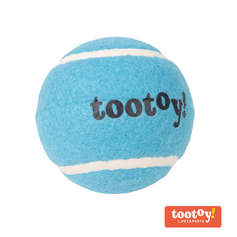 Tootoy! Chase Squeaker Ball Azul pelota de tenis para perros thumbnail