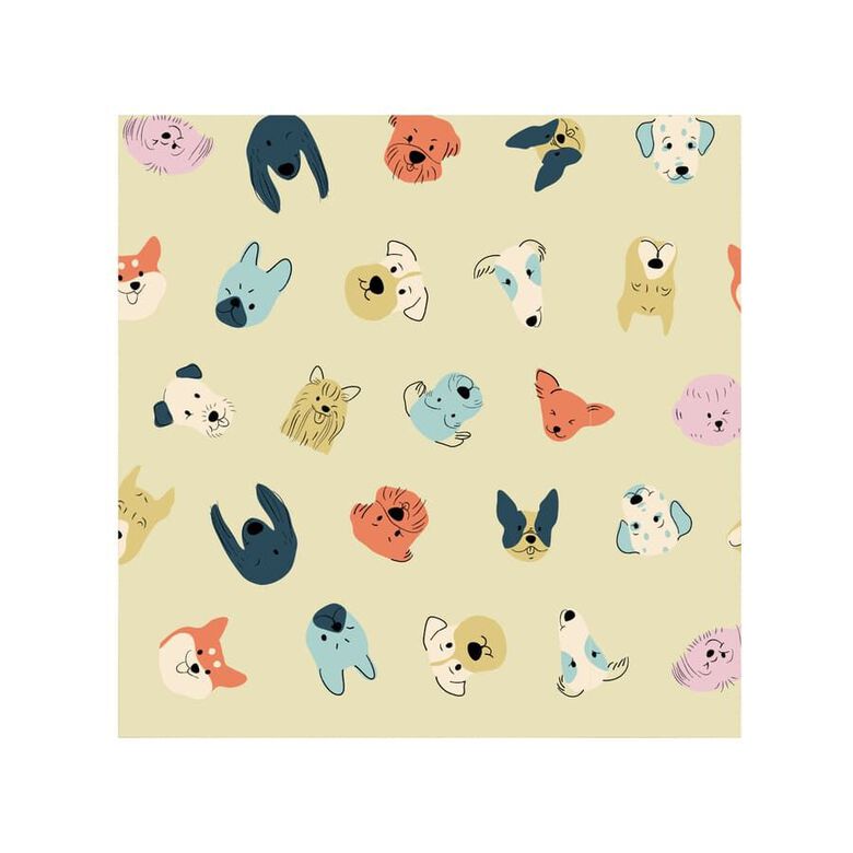 Leeby Cuna Desenfundable Beige Estampado Cómic para perros thumbnail