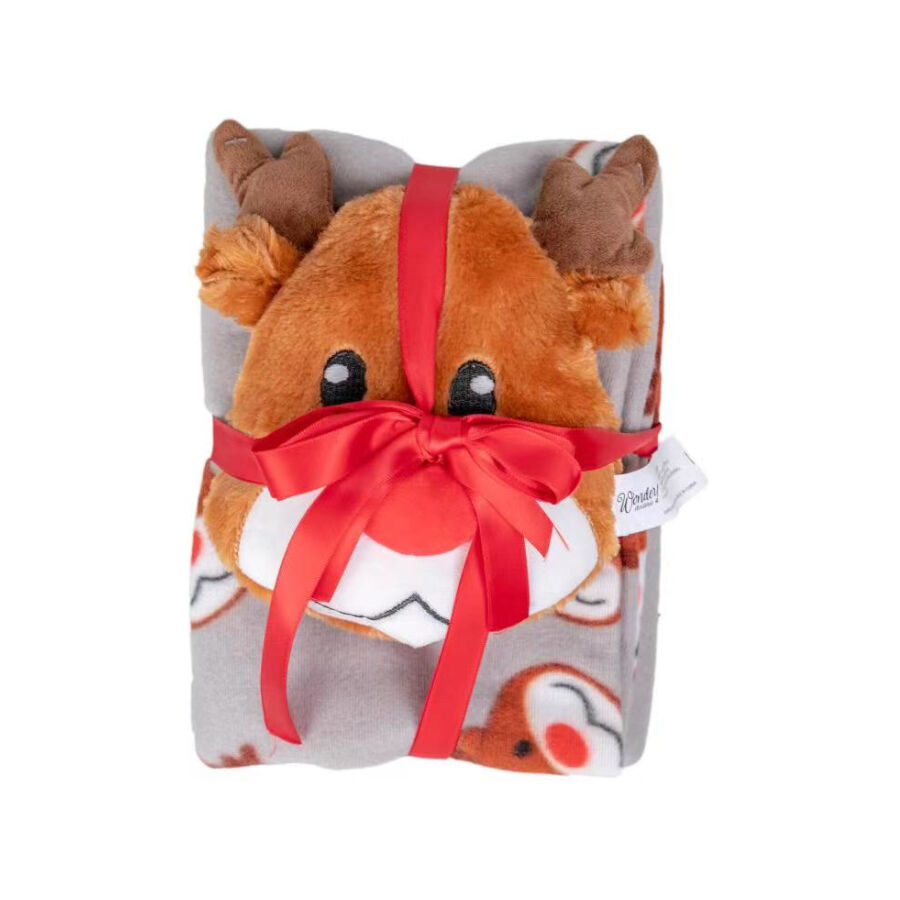 Wonder Christmas Festive Gift Pack Peluche y Manta para perros
