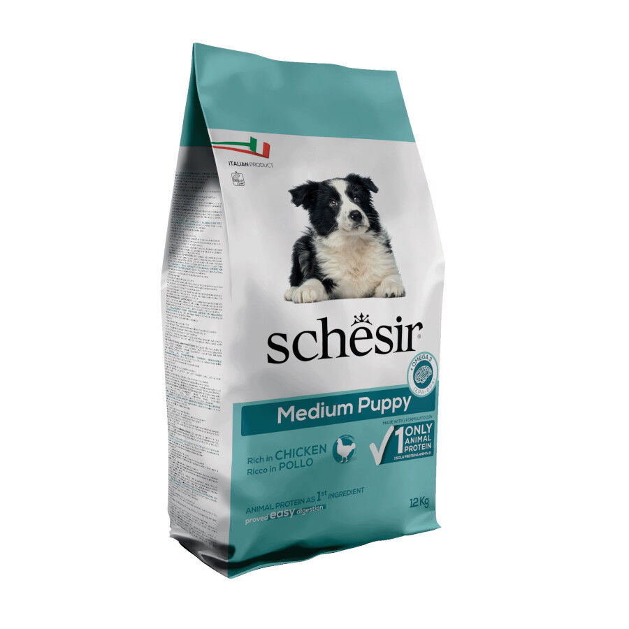 3 kg Schesir Puppy Medium Pollo pienso para perros, , large Imagen numero 1