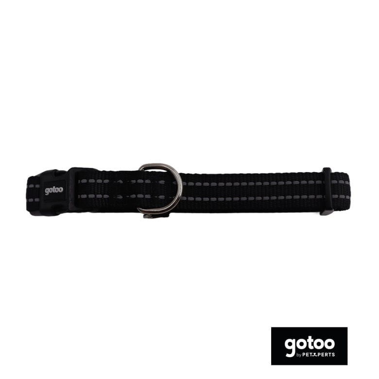 Gotoo Collar de nylon reflectante negro para perros,  Imagen numero 2 Gotoo Collar de nylon reflectante negro para perros, , large Imagen numero 2